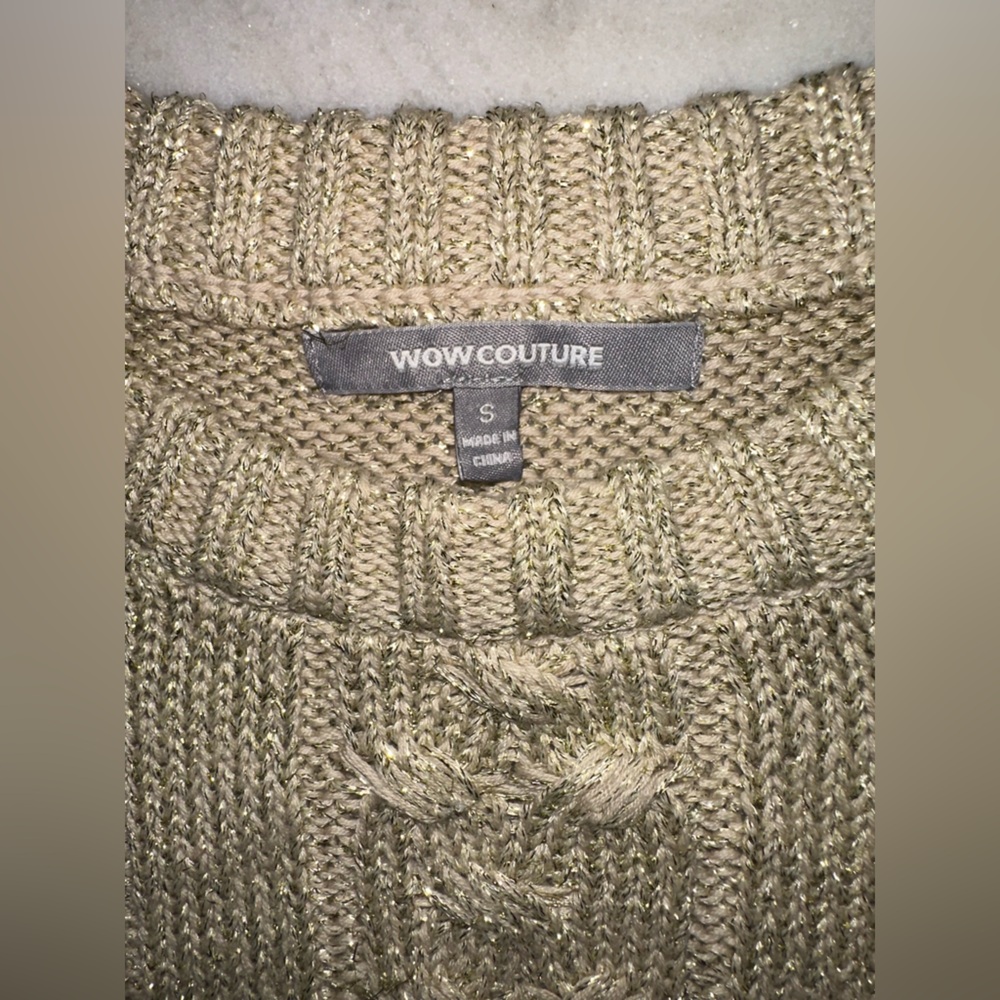 WOW Couture Khaki Knit Top